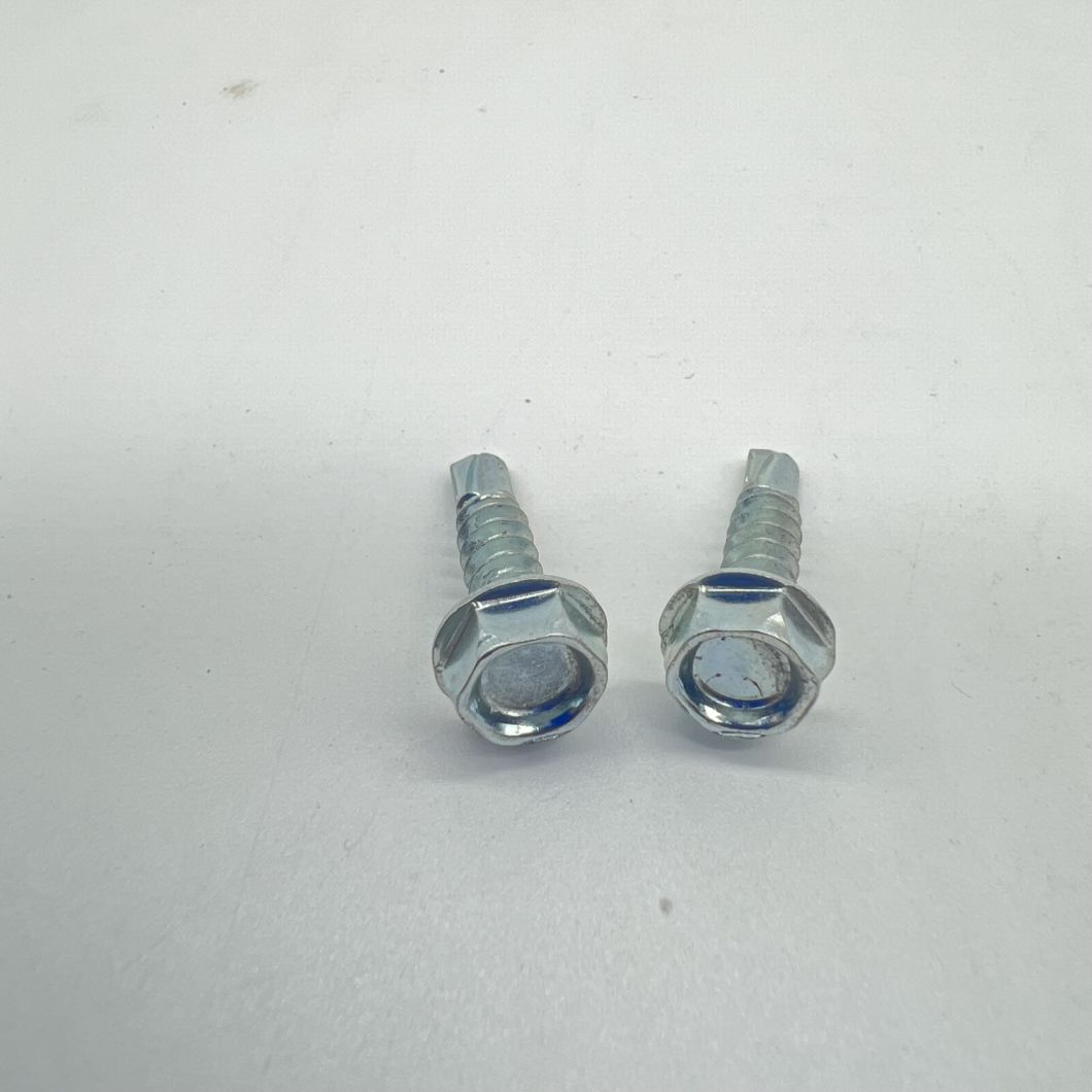 Tornillos perforadores de cabeza hexagonal DIN7504K con rosca roscadora con collar