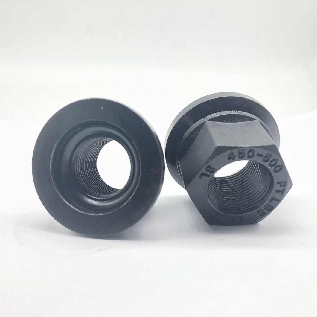 Tuerca de cubo de rueda M22X1.5 Negro fosfatado 450-500 FT Lbs