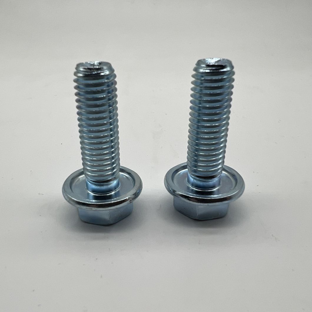 Perno de brida hexagonal DIN6921 M10X30 para silos con arandela de goma