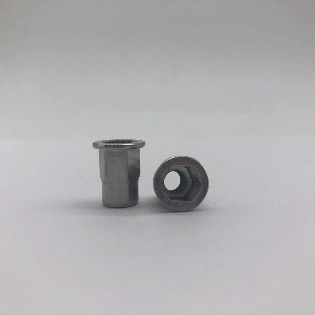 Tuerca remachadora M6 SS304 Medio hex. Hex. externo Hex. interno