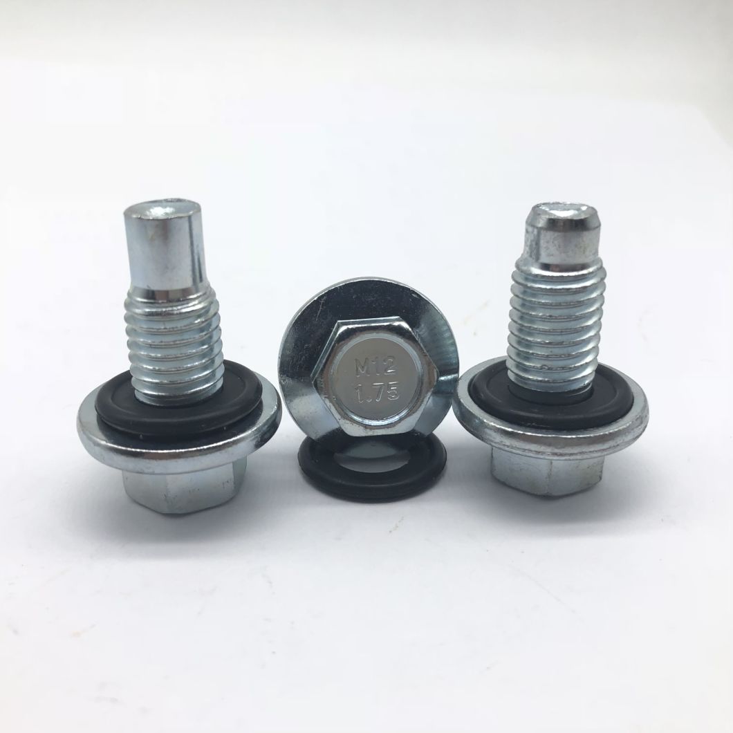 Perno de brida de cabeza hexagonal de titanio y acero al carbono con collar
