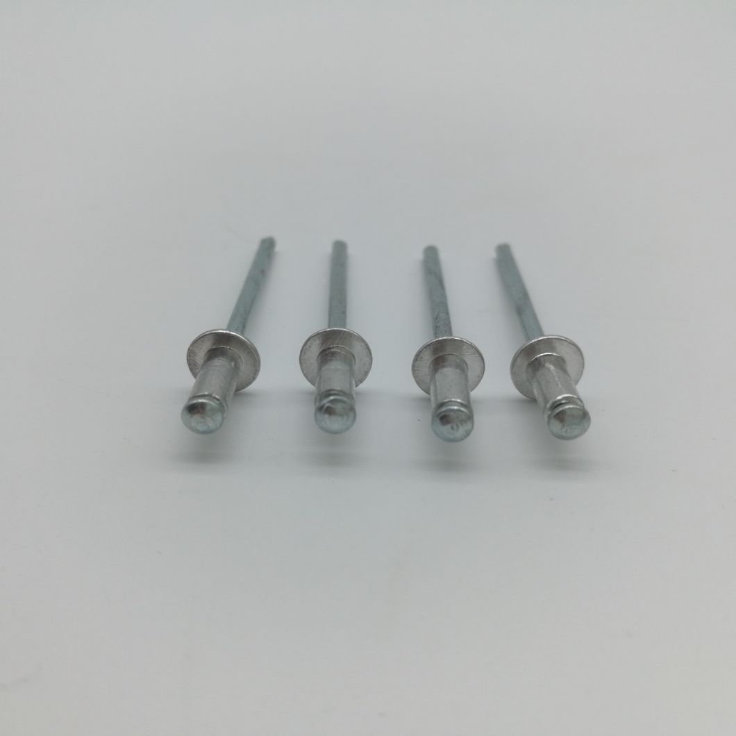 Moleteado de remache ciego de remache pop de zinc de acero