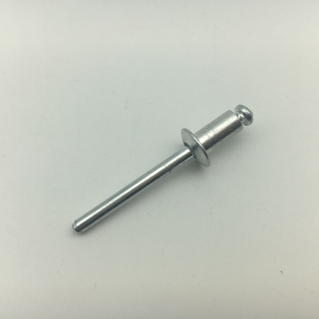 Moleteado de remache ciego de remache pop de zinc de acero