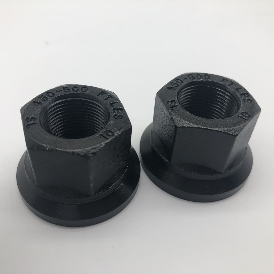 Tuerca de cubo de rueda M22X1.5 Negro fosfatado 450-500 FT Lbs