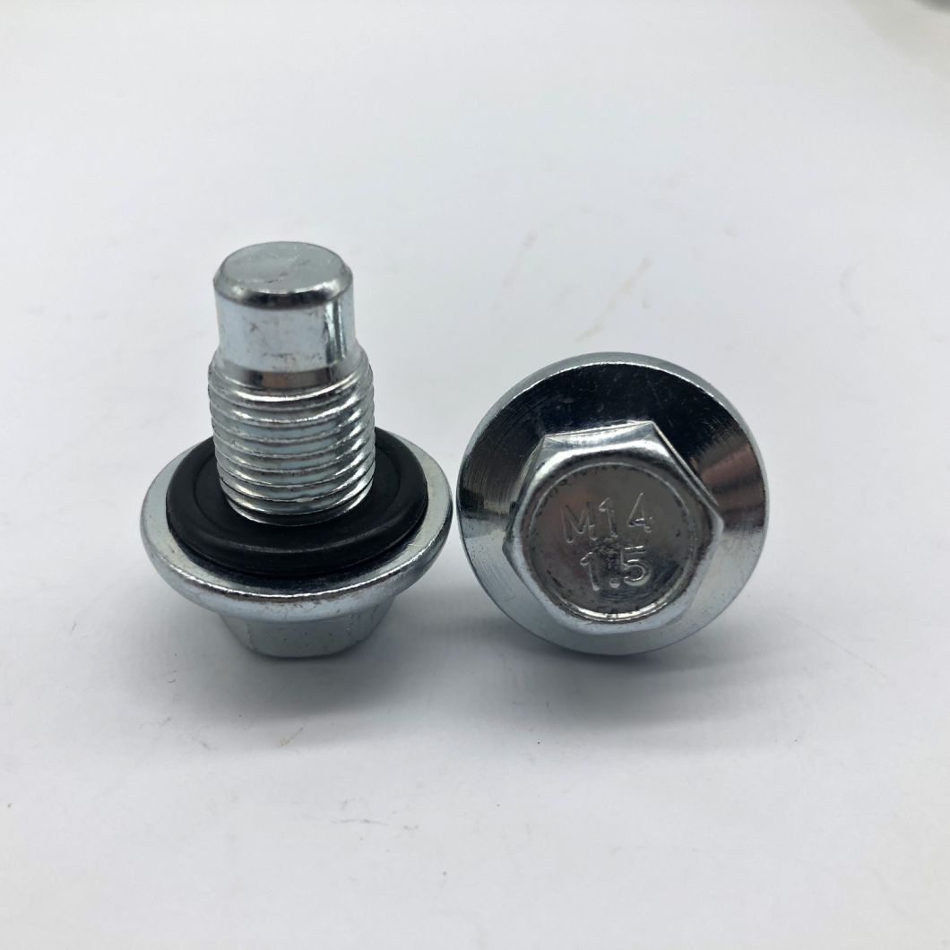 Perno de brida de cabeza hexagonal de titanio y acero al carbono con collar