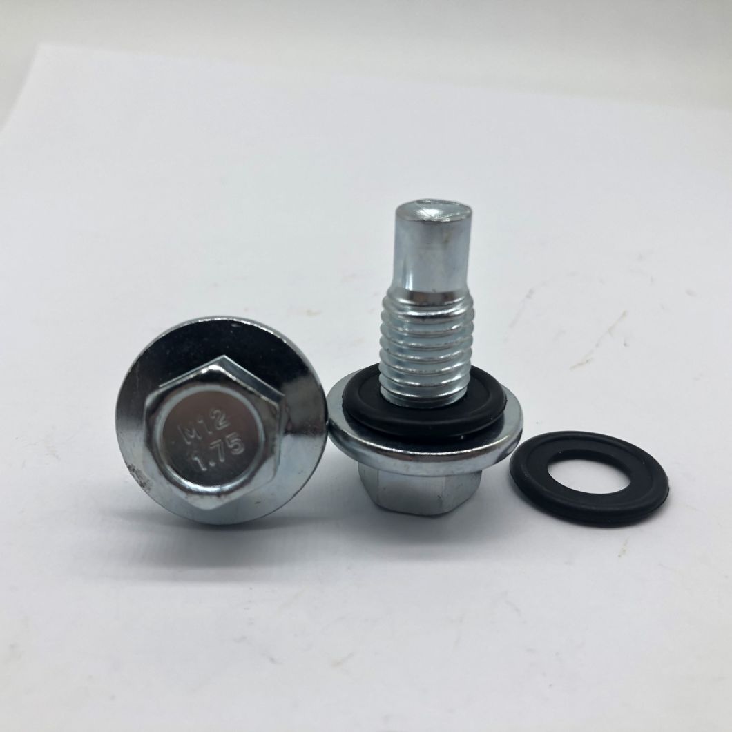 Perno de brida de cabeza hexagonal de titanio y acero al carbono con collar