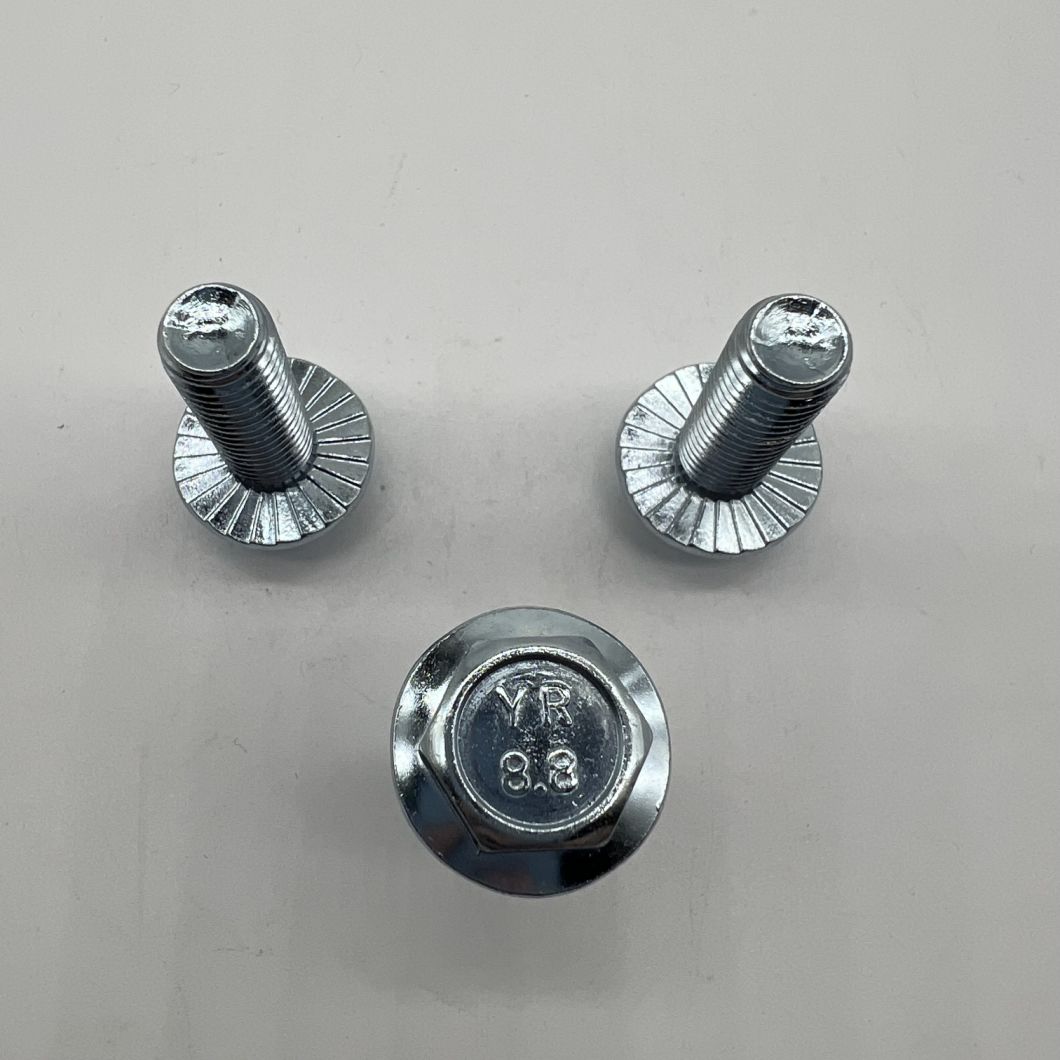 DIN6921 M10X30 Tornillo de cabeza de brida hexagonal Tornillo de brida Cl8.8