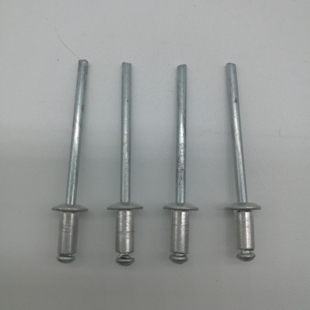 Moleteado de remache ciego de remache pop de zinc de acero